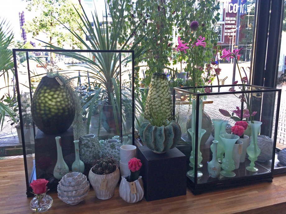vaasjes etalage
