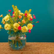 Dianthus frame bouquet