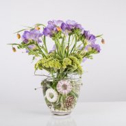 Mysterious sea creature with Freesia