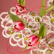 Romantische tulpen Valentijn - close-up