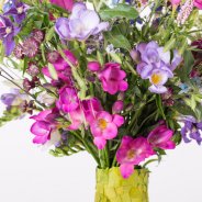 Freestyle Freesia field bouquet detail