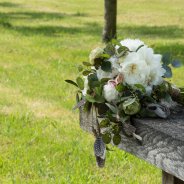 Bruidsboeket met Pioen 'Class act' close-up