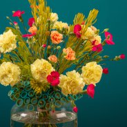Colourful Dianthus bouquet