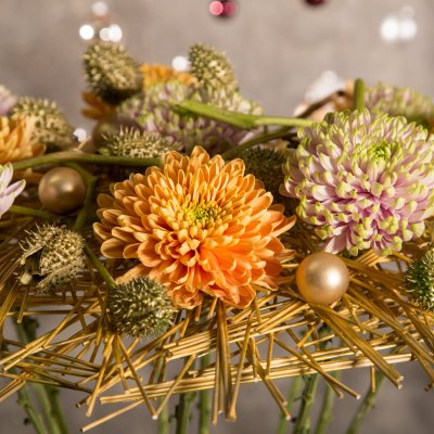 Gouden Rossano kerstbloemwerk