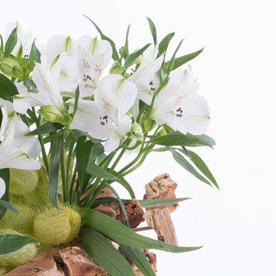 Natural Alstroemeria bouquet with cork