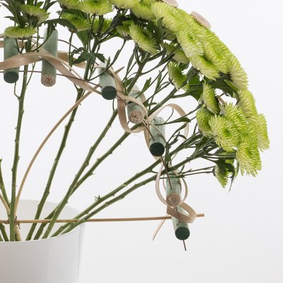 Green bouquet with Chrysanthemum Cocoon