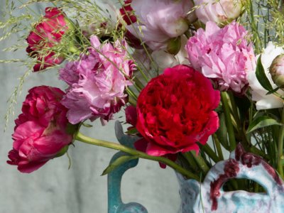 Peonies in an Italian vase