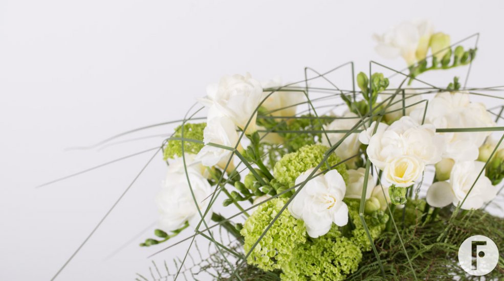 Airy Freesia bouquet close-up