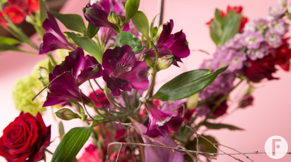 sweet Alstroemeria field bouquet