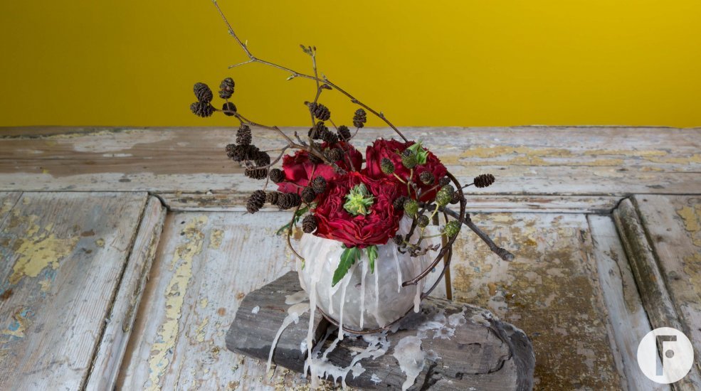 Quick rose arrangement