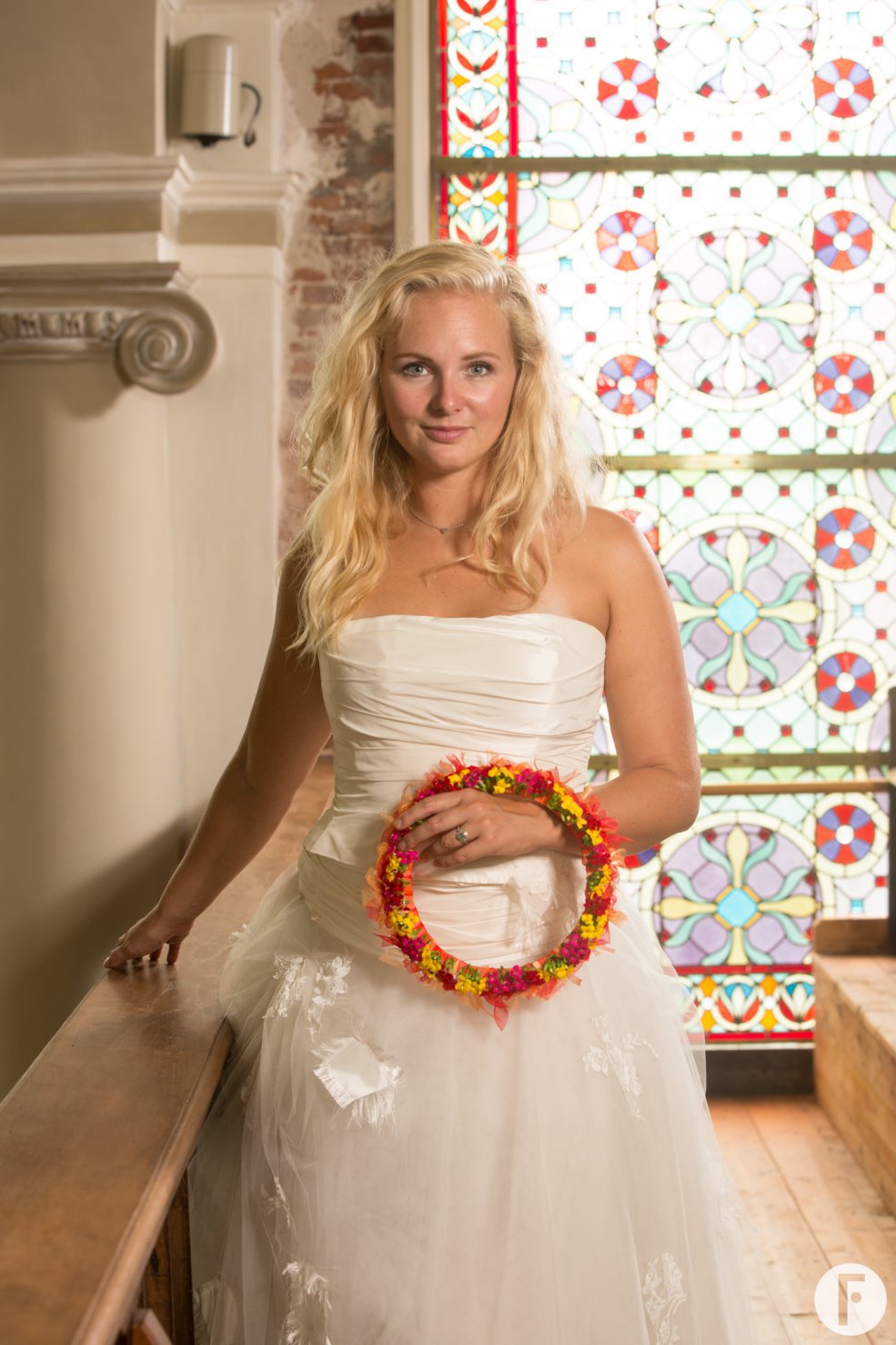 Bruidscirkel met Kalanchoe bloemen