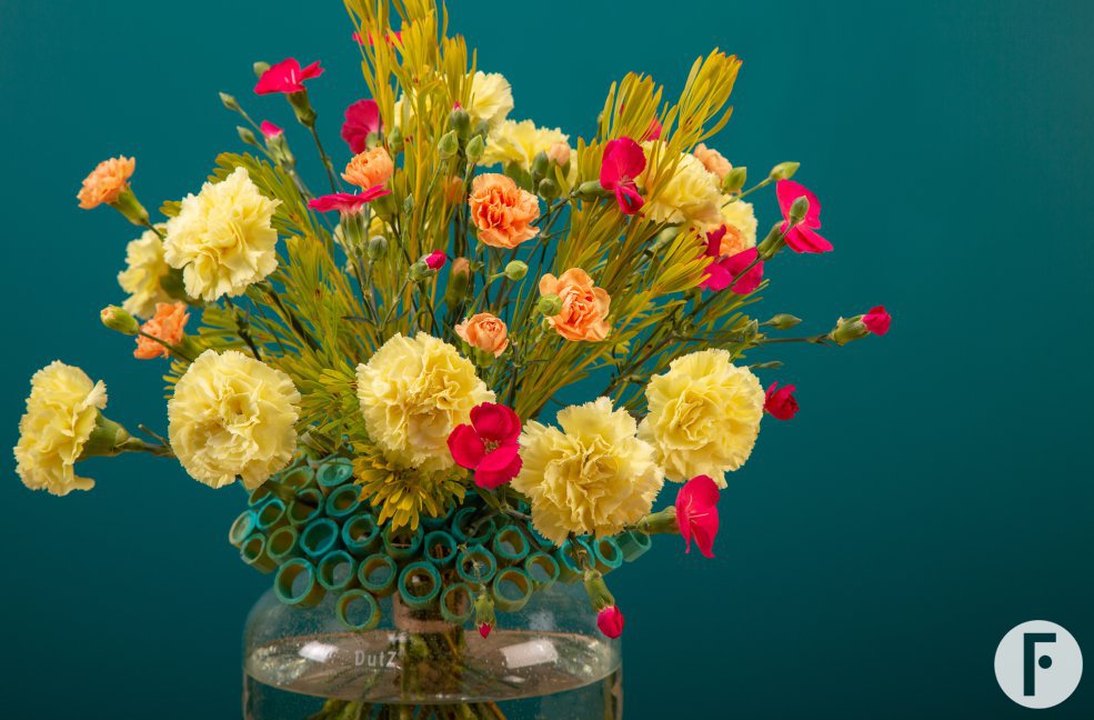 Colourful Dianthus bouquet