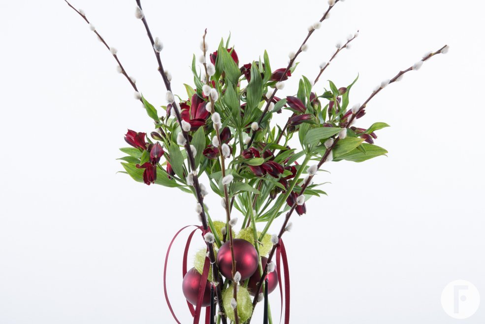 Alstroemeria kerst design close-up