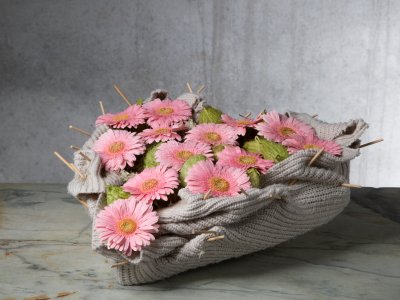 zacht arrangement met gerbera