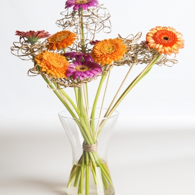 Frame bouquet with gerbera