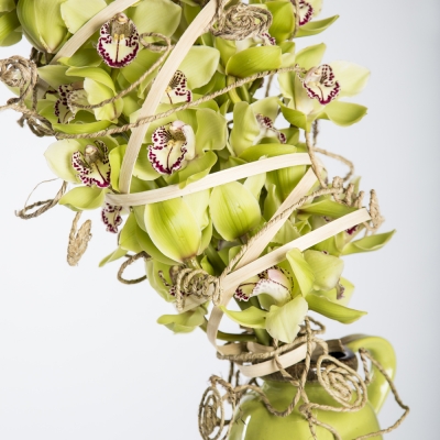 Cymbidium arrangement voor Pasen