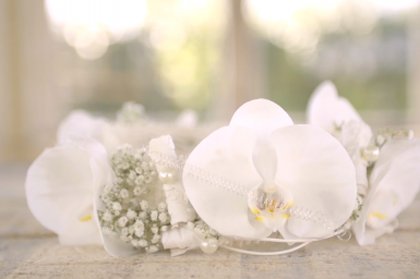 Flower crown with orchid 'Kobe' Flower crown with orchid 'Kobe'