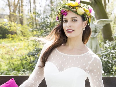 Kleurrijke krans met prachtige details 