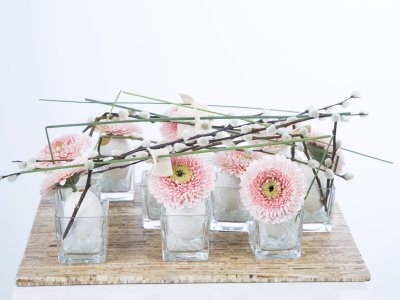 Pink gerbera's for an Easter table Pink gerbera's for an Easter table