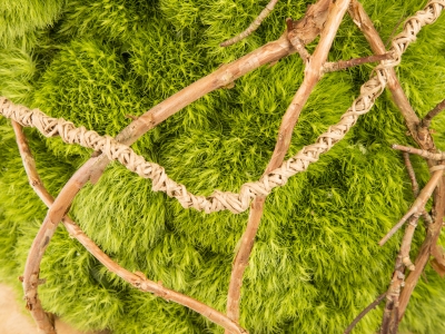 Floral object with Green Trick - close up
