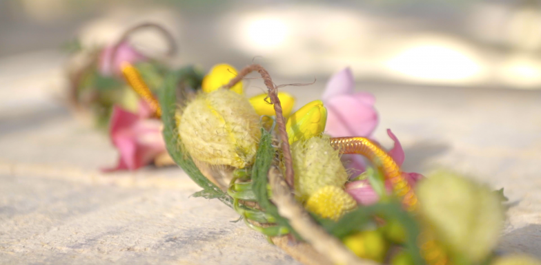 Kleurrijke haarversiering