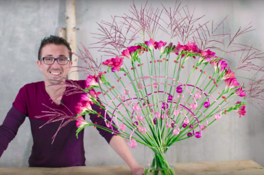 Fan-shaped Freesia bouquet
